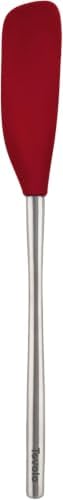Tovolo Flex-Core Long-Handled Silicone Jar Scraper Spatula, Stainless Steel by Tovolo