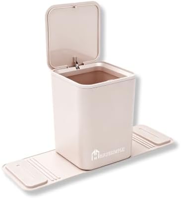 Car Trash Can for Vehicles Leakproof Compact Garbage Bin w/Stability Flap by HAUSSIMPLE