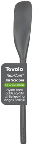 Tovolo Silicone Jar Spatula Long Handled Rubber Scraping Scooping Tool by Tovolo