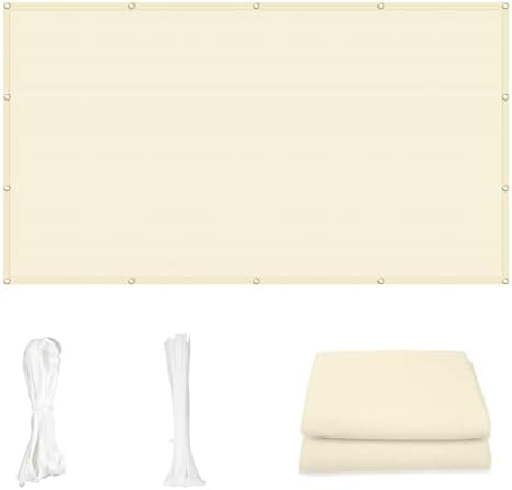 Cool Area Sun Shade Cloth with Grommets, Butter Cream by CoolArea