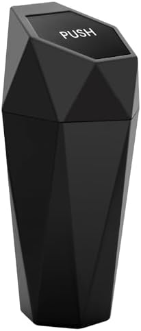 Ginsco Car Trash Can with Lid, Cup Holder Garbage Can by Ginsco