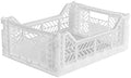 2 x AY-KASA - Midi-Box Collapsible Storage Bin Container Basket Tote, Folding by AYKASA