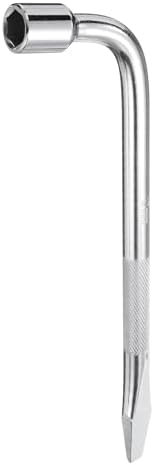 HARFINGTON Car Spare Tire Lug Wrench 17mm Carbon Steel l Type Slotted End by HARFINGTON