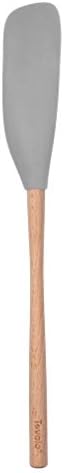 Tovolo, Scraper Jar Flex Core Wood Handle Gray by Tovolo