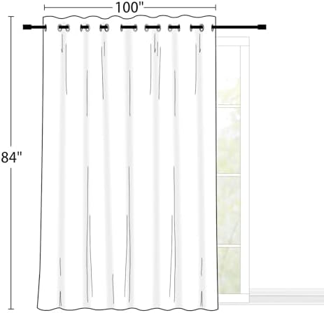 SimpleHome Ombre Gradient Blue White to Gray Curtains - Image 3