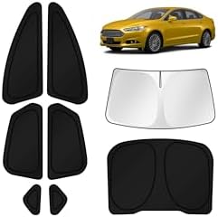 KUST Car Window Shades for 2013-2021 Ford Fusion Accessories Windshield Sun by KUST