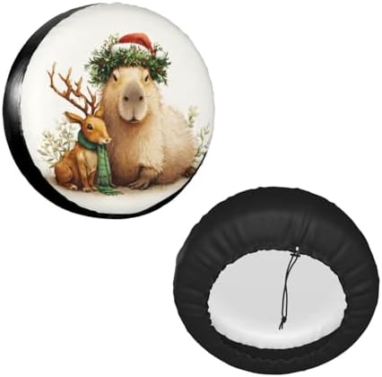 Xmas Capybara Spare Tire Cover Universal - Image 3