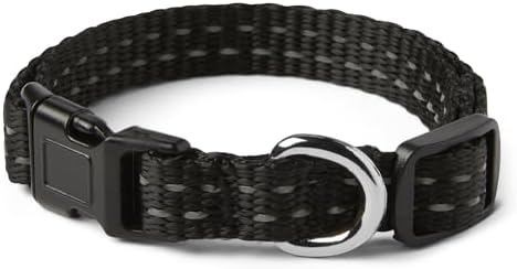 Amazon Basics Reflective Polyester Dog Collar, Adjustable Length 11.2"-16.9" by AmazonBasics