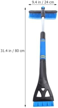 UPKOCH Car Windshield Brush Snow Cleaning Tool Telescopic Blue - Image 2