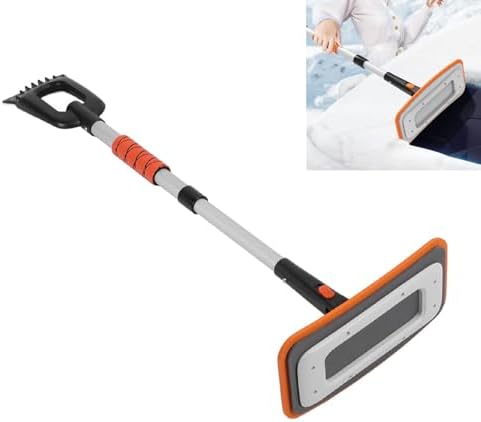 Tissting Snow Broom Ice Scraper, No-Scratch Foam Brush 31x15x 90cm Telescoping by Tissting