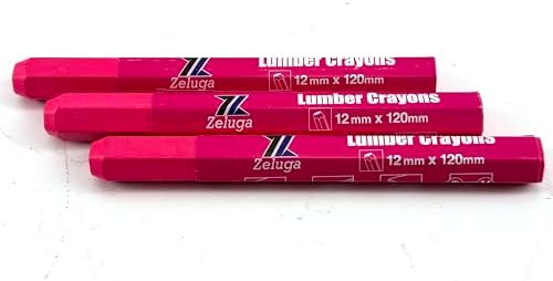 Zeluga 4.7in. x 0.47in. Hex Shape Industrial Lumber Marking Crayons - Image 2