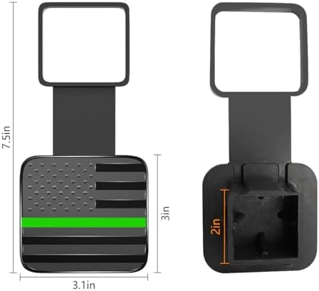 Osilly 2 Inch TPU American Flag Trailer Hitch Cover - Image 2