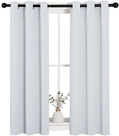 NICETOWN Greyish White Blackout Curtains - Image 2