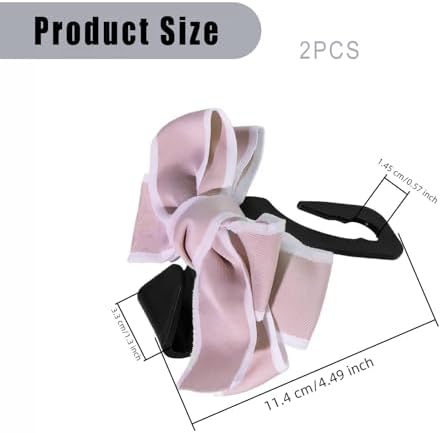 2 PCS Car Seat Headrest Hooks, Cute Bow Purse Hook Hanger - Image 2
