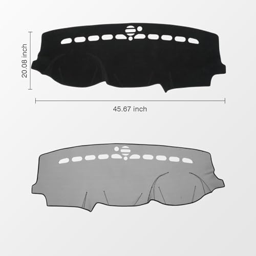 KUST Black Dash Cover for 2011-2022 Jeep Grand Cherokee Non-Slip Dashboard - Image 2