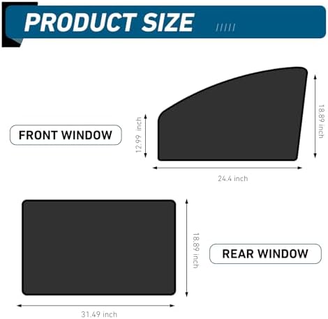 4 PCS Car Side Window Sun Shades, Sun Protection & Heat Blocking Shade - Image 2