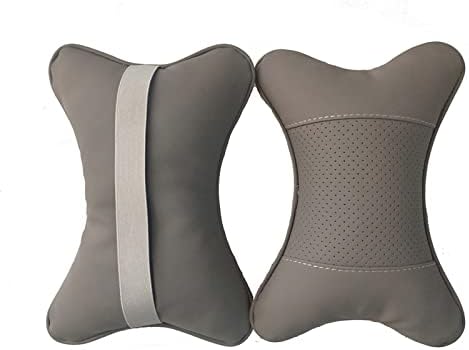 Car Neck Pillows Both Side Pu Leather 2pieces Pack Headrest Fit - Image 6