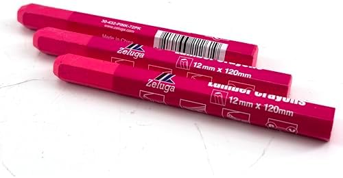 Zeluga 4.7in. x 0.47in. Hex Shape Industrial Lumber Marking Crayons - Image 2