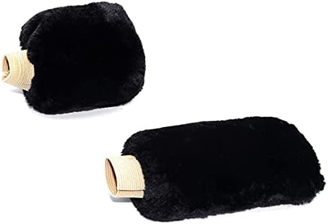Black Plush Auto Car Handbrake Cover Sleeve Gear Sets Automotive Car Gear Suit - Image 2