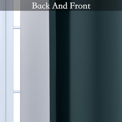 SimpleHome Ombre Stone Blue to Grey White Curtains - Image 6