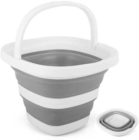 Collapsible Bucket 5L, Foldable Mop Bucket Car Wash Buckets by BIDFUL
