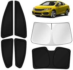 KUST Car Window Shades for 2012-2015 Honda Civic Accessories Windshield Sun by KUST