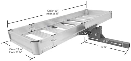 Elevate Aluminum Cargo Carrier, 500 lb, Folding Hitch Rack - Image 4