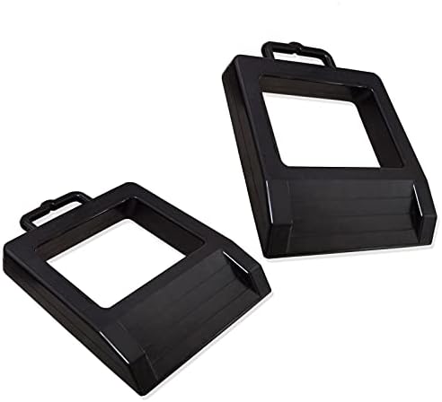 Rubber Heavy Duty Pallet Jack Rubber Wheel Chock 2 Pack, Premium Pallet Jack by HOXWELL