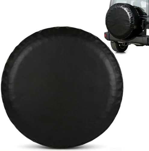 Black Spare Tire Cover XL for Overall Wheel Diameter 30-32 Inch by Unknown