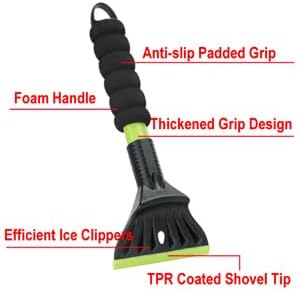 Oversized Ice Scrapers for Car Windshield, Snow Brush Scrapers Car Window Frost - Image 3