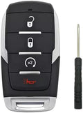 Key Fob Cover Replacement for 2019-2024 Ram 1500, 4-Button Remote Start Key by DLGHPO