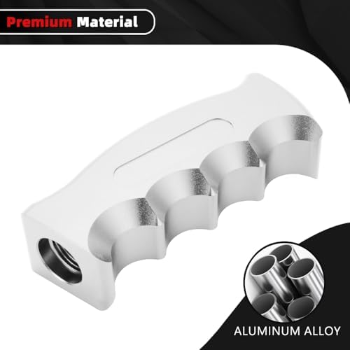 Universal Aluminum Slotted Pistol Grip Handle Manual MT Gear Stick Shift Knob - Image 3