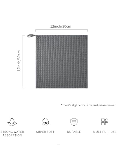 watchget Microfiber Cleaning Cloth, Barista Micro Towels 10 Pack Dark Grey - Image 2