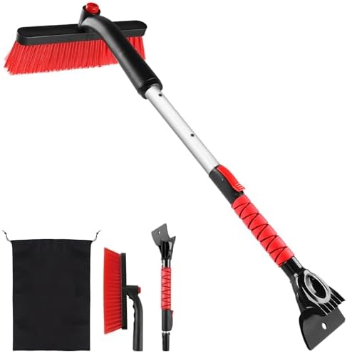 anngrowy 32" Snow Brush for Car Ice Scraper for Windshield Car Scraper Brush by anngrowy
