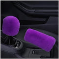 Ziciner 2PCS Plush Car Gear Shift Knob Cover & Handbrake Cover, Comfortable by Ziciner