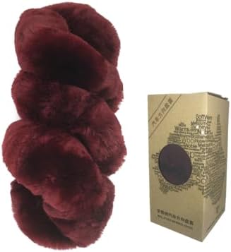 OGLAND Fuzzy Sheepskin Car Steering Wheel Cover - Image 2