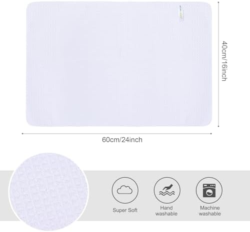 SINLAND Sublimation Blank Towels Waffle Kitchen Towel 16x24 10 Pack White - Image 2