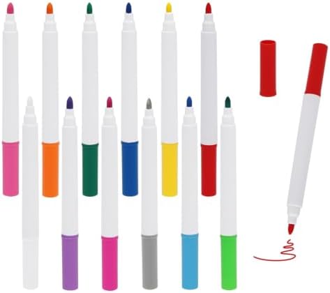12-Color Set Liquid Chalk Markers, Fine Tip Neon Erasable Pens by Unknown