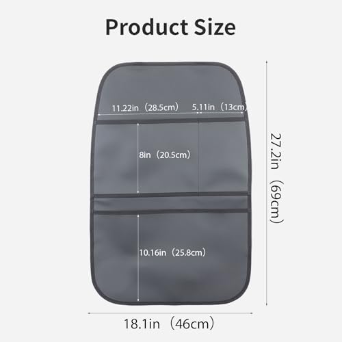 Kick Mat Back Seat Protector Waterproof Leather Car Seat Back Organizers Cover - Image 3