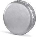 Silver Spare Tire Cover, Waterproof PVC Leather by JaykeJoy