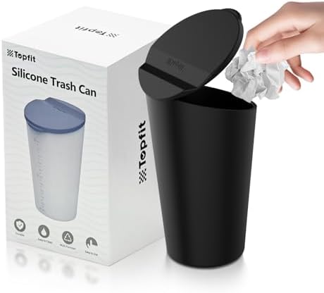 BMZX Car Trash Can with Lid Small Cup Holder Door Pocket Garbage Can Bin Trash by BMZXTESLAAFTERMARKET
