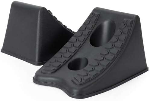 TONDA Wheel Chocks, Garage Parking Stops, Heavy Duty Wheel Wedge, 2 Pack by TONDA