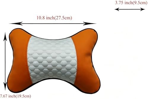 Car Neck Pillows Both Side Pu Leather 2pieces Pack Headrest Fit - Image 3