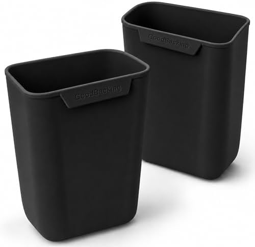 2-Pack Black Silicone Car Trash Cans by ZYNYDEA