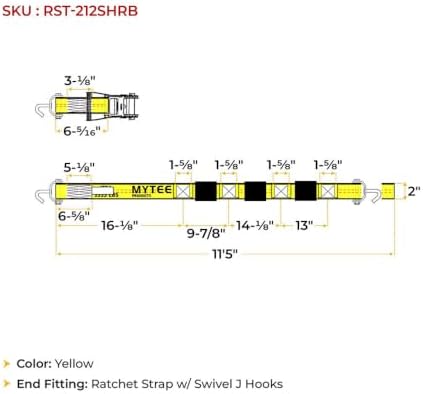 Mytee Products 8 Pack 2" x12' Over The Wheel Tire Straps - Image 4