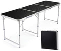 6ft Folding Table, 3 Adjustable Heights Portable Aluminum Camping Table by Unknown
