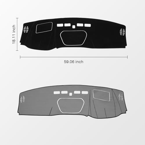KUST Black Dash Cover for 19-25 Chevy Silverado 1500 2500HD 3500HD/19-23 GMC - Image 2
