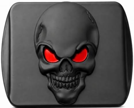 2" Metal Skull 3D Emblem Trailer Hitch Cover - Image 2