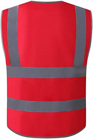 XIAKE 9 Pockets Class 2 High Visibility Reflective Safety Vest - Image 2