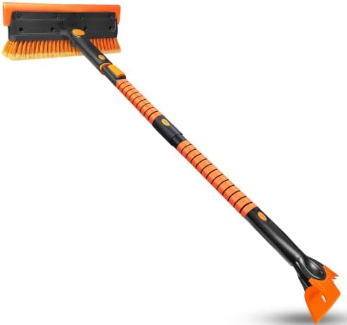 SEAAES 56 Inch Long Snow Brush Scraper and Snow Broom by SEAAES